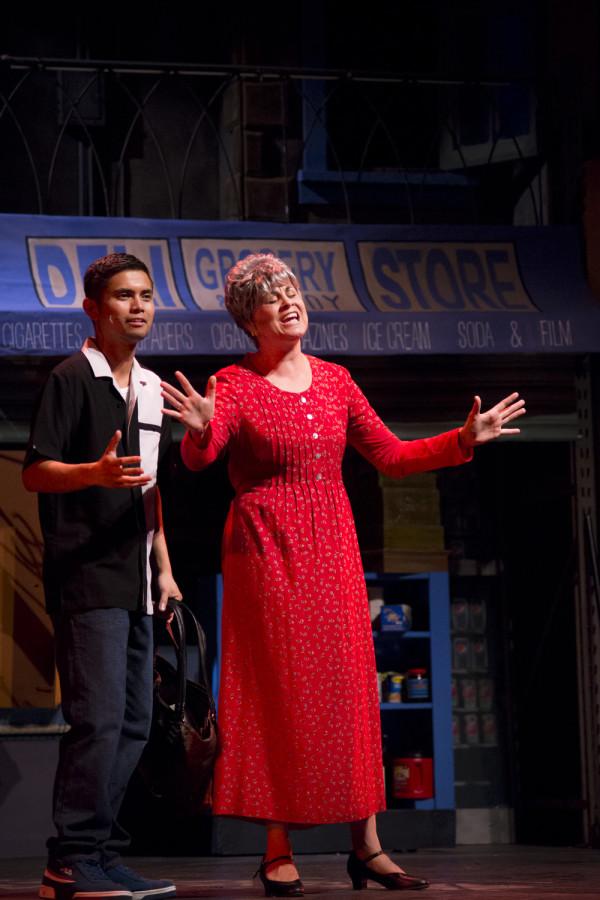 Drama department students perform in a dress rehearsal of the spring 2014 musical “In the Heights.” Photo credit: Troy Orem