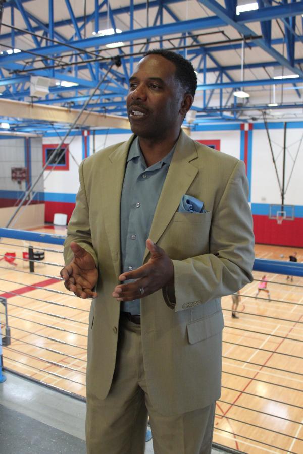 Acting Athletic Director Larry Maxey stresses the importance of athletes establishing themselves as individuals, off the field and court. Photo credit: Miguel Cid