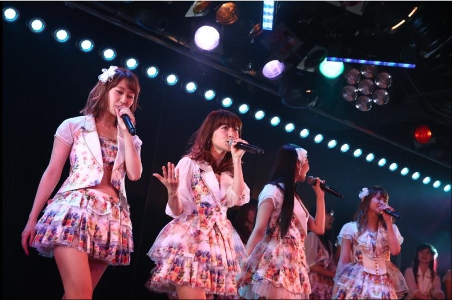 AKB48's Team K during the final performance of the 2014 revival of their fourth stage show “Saishuu Bell ga naru” in the AKB48 Theatre in Akihabara, Tokyo on April 16. AKS, Courtesy photo.