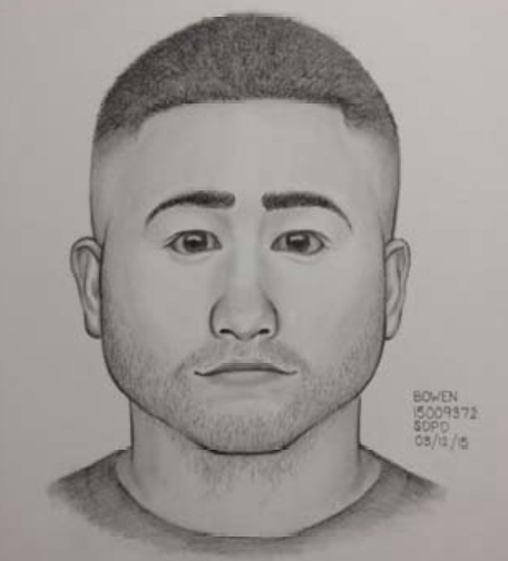 Artist rendering of City College sexual battery suspect. Photo from the San Diego Community College Police Department.