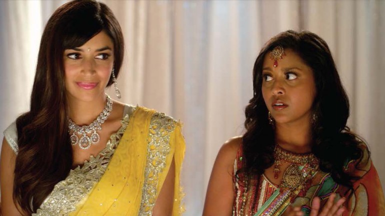 Hannah Simone (right) and Tiya Sircar (left) star in Miss India America, the opening night film for the 16th annual San Diego Asian Film Festival on Nov. 5 at the Museum of Contemporary Arts Sherwood Auditorium. Photo from missindiaamericapictures.com.