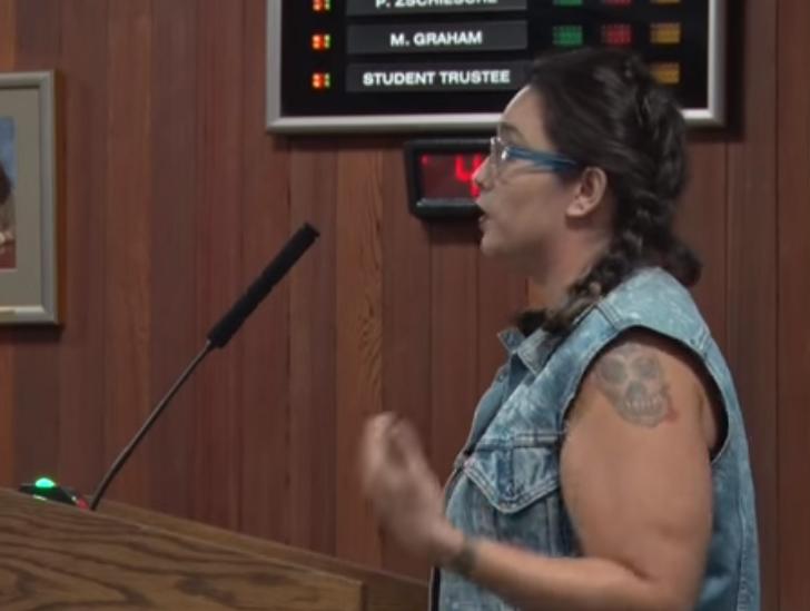 Crystal Martinez told the district's trustees that she is concerned the class cuts in the RTVF program will hurt her ability to get a job. She was one of four City students who spoke at the meeting. Courtesy photo from 