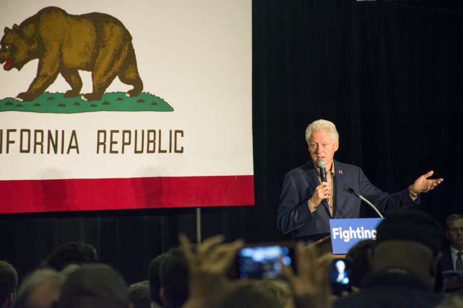 Bill Clinton speaks at the Balboa Park Club on May 4 in San Diego. 
Photo credit: Bianca E. Quilantan 