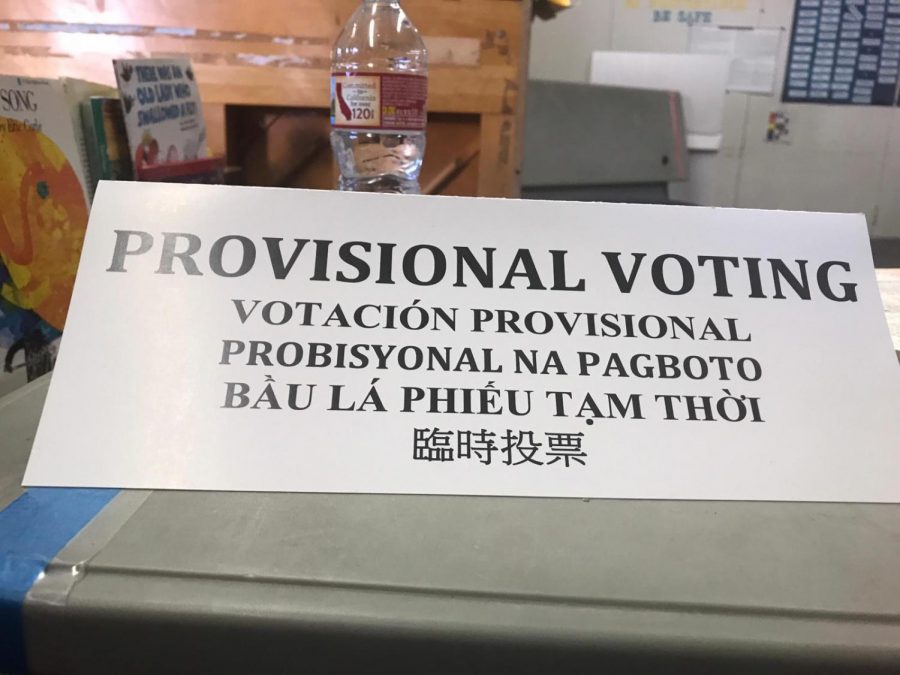 Provisional voting sign