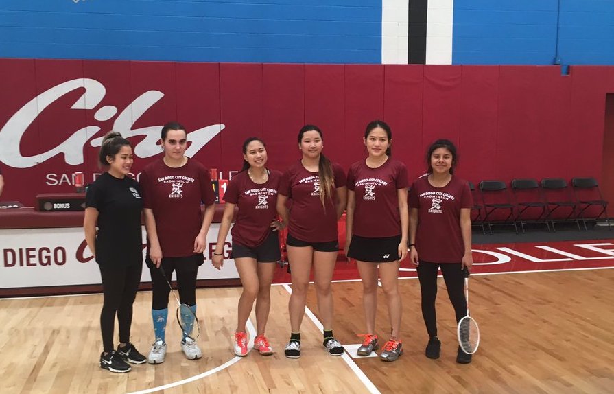 San+Diego+City+College+badminton+team