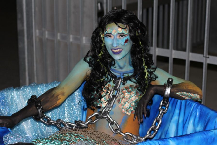Mesa student Celine Slater enjoyed modeling Jamee Marchman’s Serenity the Mermaid.