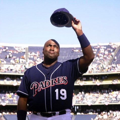 Mr Padre with his blue Padres uniform.