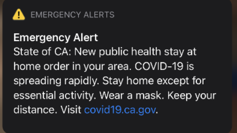 CA Covid-19 Alert