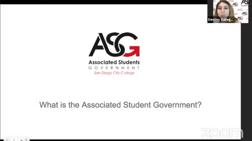 Associated Student Government meeting via Zoom