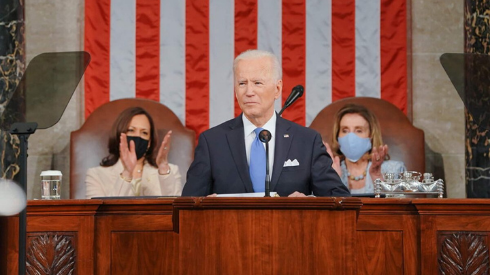 President Joe Biden delivers his first joint address on April 28, 2021. Photo by whitehouse.gov
