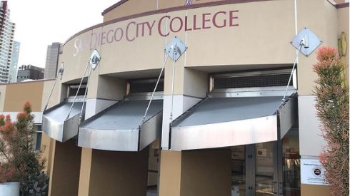 Harry West Gym was recently painted with the name of San Diego City College. @a_d619 Instagram photo