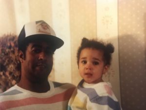 Devan Watson toddler with father
