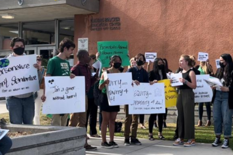 Patrick Henry students protesting at SDUSD board meeting
