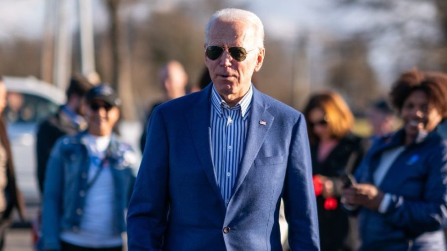 President Joe Biden is pictured walking outside in this undated photo from his Instagram profile @joebiden
