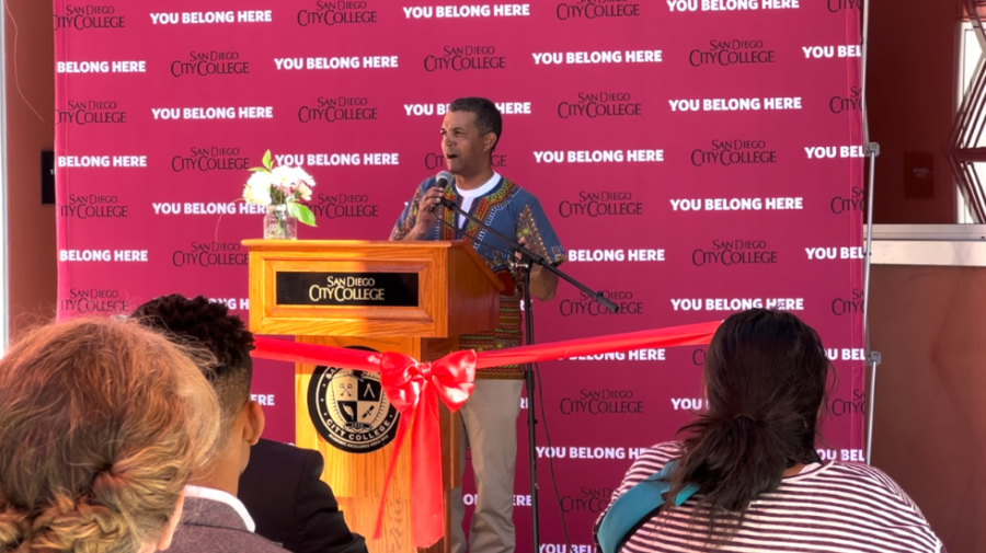 Ricky Shabazz at Knights Table ribbon-cutting event