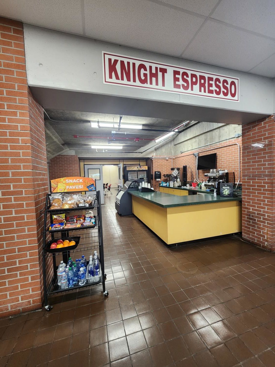 Knights Espresso is open for business in the cafeteria in the D building, March 2, 2023.Photo by Daniel Lasker/City Times Media
