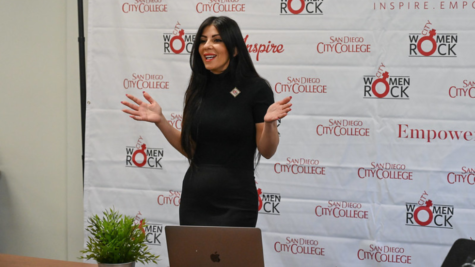 Mariam Mena talk to attendees at the 2022 City Women Rock Conference, which was held online due to pandemic
