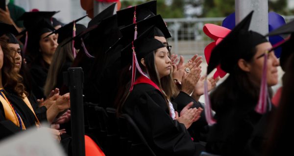 Graduates at the 2023 San Diego City College’s Chicano Latina Graduation ceremony May 19, 2023. Photo by Nathaly Alvizures/City Times Media