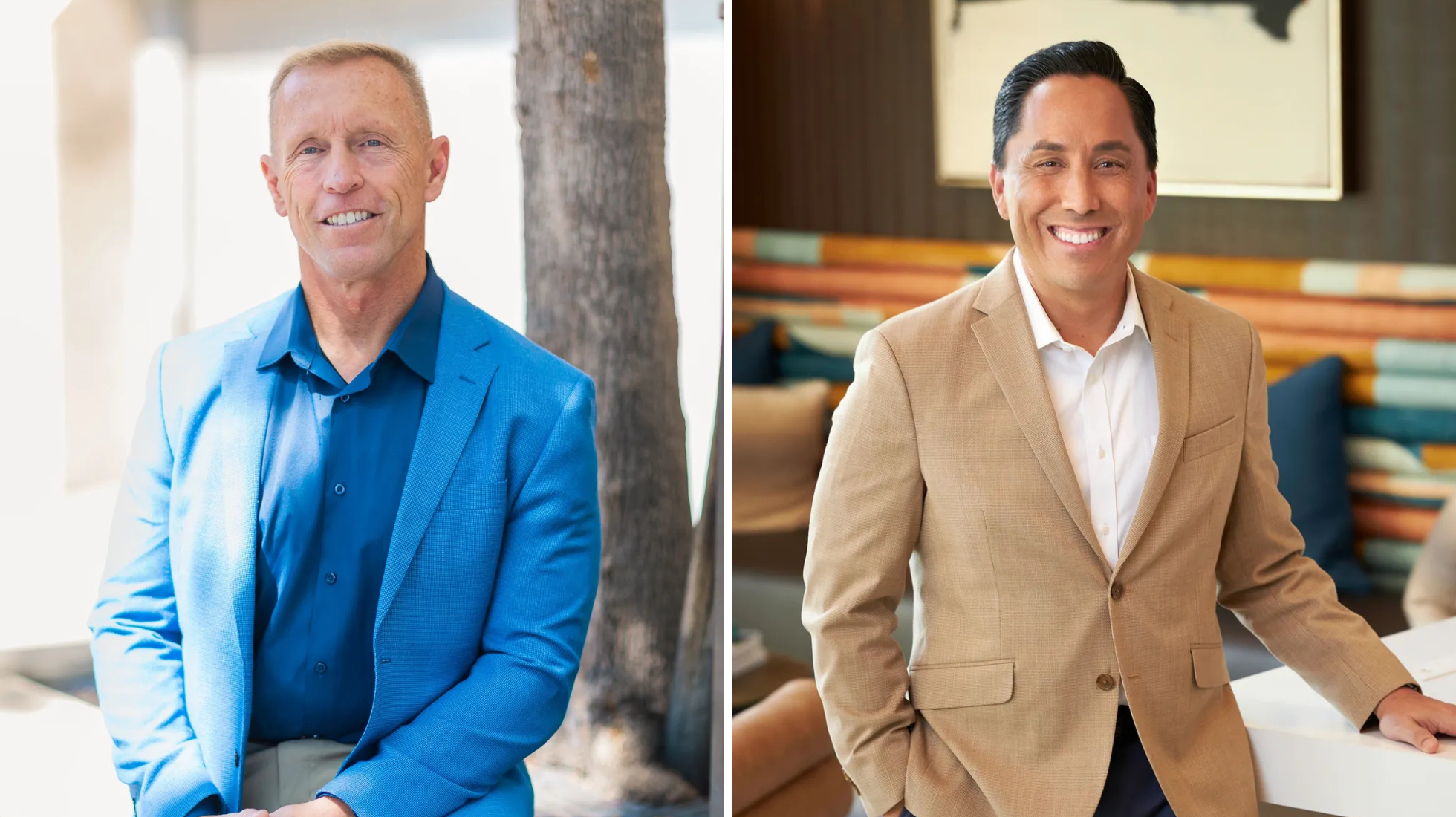 Larry Turner, left, and Todd Gloria, right, compete for the city’s top job. Source: Campaign Websites