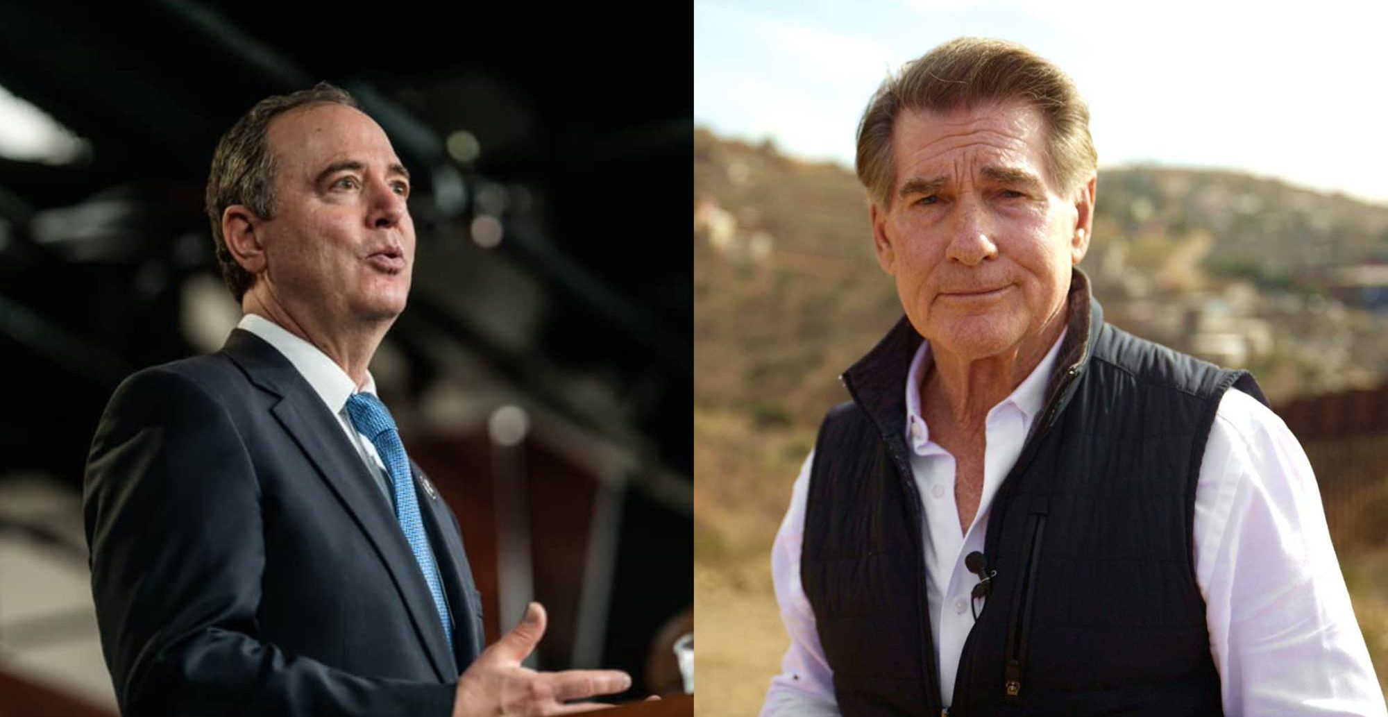 Rep. Adam Schiff, left, and Steve Garvey, right, compete to be California's next senator. Source: campaign websites