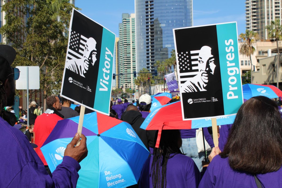 Students, faculty march in the 44th annual event along The Embarcadero in San Diego
